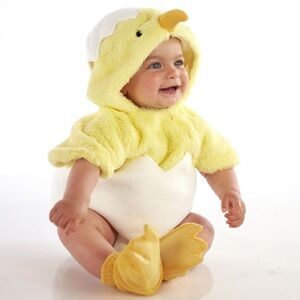 Pottery Barn Kids Soft Hooded Chick Egg Hatch Easter Halloween Costume Outfit